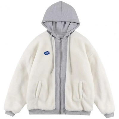 2023 Radne majice s kapuljačom od janjeće vune Ženske zimske debele tople podstavljene jakne Kaput Retro široka majica s kapuljačom Ženski zimski kaput