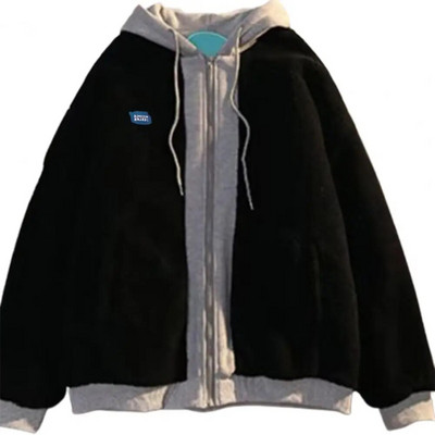 2023 Radne majice s kapuljačom od janjeće vune Ženske zimske debele tople podstavljene jakne Kaput Retro široka majica s kapuljačom Ženski zimski kaput