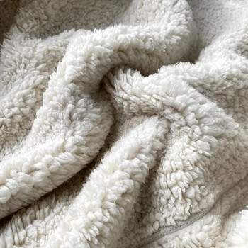 Зимно поларено яке Едноцветно шерпа Ежедневно палто Дебело топло стояща яка Външно яке с цип Ветрозащитни меко удобно