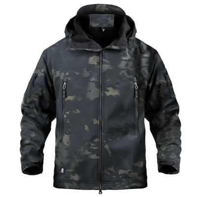 Jachetă militară tactică de iarnă pentru bărbați Army CP Camuflaj Airsoft Îmbrăcăminte impermeabilă Windbreaker Multicam Fleece Bomber Mantoane Bărbați