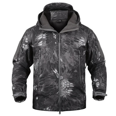 Jachetă militară tactică de iarnă pentru bărbați Army CP Camuflaj Airsoft Îmbrăcăminte impermeabilă Windbreaker Multicam Fleece Bomber Mantoane Bărbați