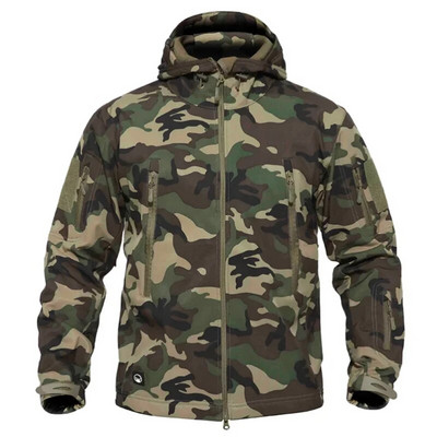 Jachetă militară tactică de iarnă pentru bărbați Army CP Camuflaj Airsoft Îmbrăcăminte impermeabilă Windbreaker Multicam Fleece Bomber Mantoane Bărbați