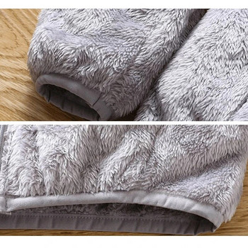 M-4Xl Μεγάλη ανδρική ζακέτα χοντρή βελούδινη ζακέτα χειμερινά αθλητικά ρούχα Fleece Sleepwear Ανδρικό μπουφάν