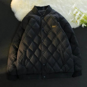 Ανδρικά ρούχα Χειμερινά Ιαπωνικά με βαμβακερή επένδυση σε σχήμα διαμαντιού Φθινοπωρινό ρετρό μπέιζμπολ ανδρικό παλτό Φαρδύ χοντρό πανωφόρι πανωφόρι