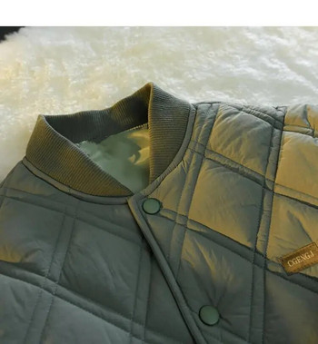 Ανδρικά ρούχα Χειμερινά Ιαπωνικά με βαμβακερή επένδυση σε σχήμα διαμαντιού Φθινοπωρινό ρετρό μπέιζμπολ ανδρικό παλτό Φαρδύ χοντρό πανωφόρι πανωφόρι
