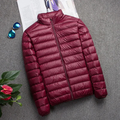 Toamnă și iarnă Nouă jachetă ultra-ușoară și caldă pentru bărbați, parcă scurtă, cu glugă, o jachetă impermeabilă pentru jogging, de stradă