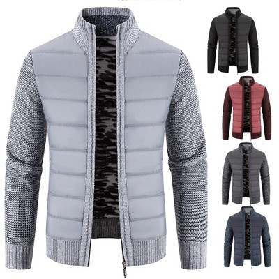 Ново мъжко плетено яке, пуловер с цип, палто, полар, бейзболен джъмпер, корейски дебели топли спортни якета, мъжка жилетка, голф, ветровка
