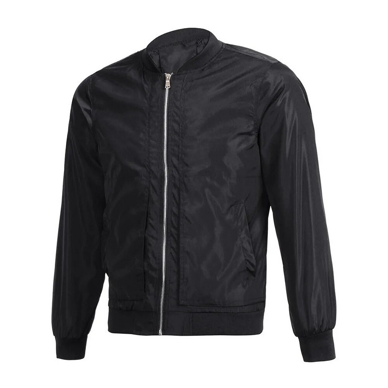 Vīriešu ziemas silta jaka virsjaka Virsdrēbes tievas garās piedurknes topi ar rāvējslēdzēju Blūze Vīriešu jakas ziemas