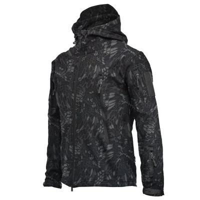 Shark Skin Soft Shell Taktička jakna Muška runovojna vojna vodootporna borbena muška jakna s kapuljačom Lovačke vjetrovke