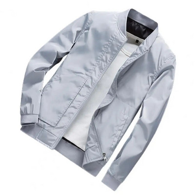 Jachetă casual pentru bărbați, subțire, confortabilă, moale, cu fermoar, design pentru bărbați