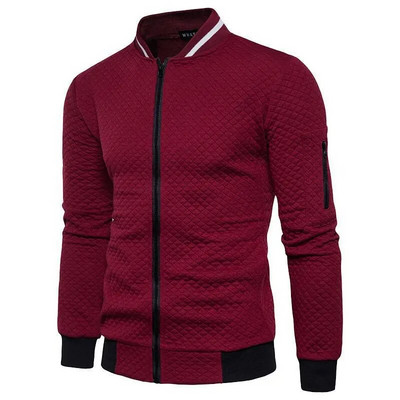Jachete slim fit pentru bărbați, la modă nouă, guler în picioare, îmbrăcăminte exterioară solidă, haină pentru bărbați, primăvară, toamnă, îmbrăcăminte de stradă, îmbrăcăminte pentru bărbați
