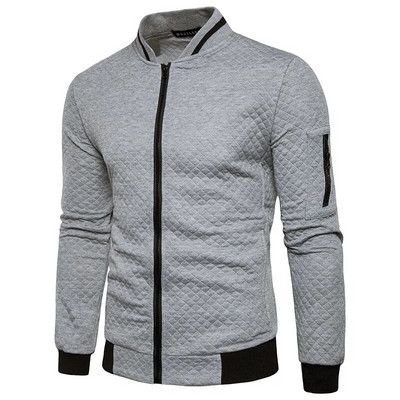 Jachete slim fit pentru bărbați, la modă nouă, guler în picioare, îmbrăcăminte exterioară solidă, haină pentru bărbați, primăvară, toamnă, îmbrăcăminte de stradă, îmbrăcăminte pentru bărbați