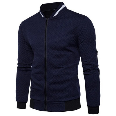 Jachete slim fit pentru bărbați, la modă nouă, guler în picioare, îmbrăcăminte exterioară solidă, haină pentru bărbați, primăvară, toamnă, îmbrăcăminte de stradă, îmbrăcăminte pentru bărbați