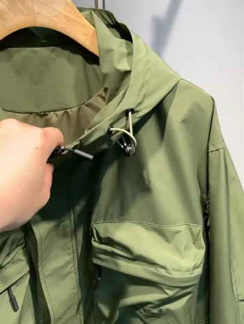 Ανδρικά αντιανεμικά μπουφάν Στρατιωτικού γηπέδου Εξωτερικά ενδύματα Ανδρικά Tactical Αδιάβροχο Παλτό Πιλότου Hoodie Ανδρικά κυνηγετικά ρούχα στρατού A30