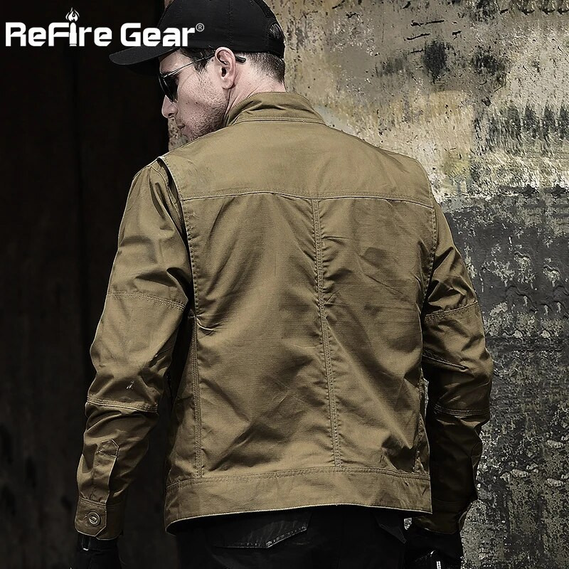 Őszi férfi taktikai terepbombázó dzseki, katonai ruházat, különleges katonai kabát, őszi tavaszi alkalmi férfi karcsú pilótakabát