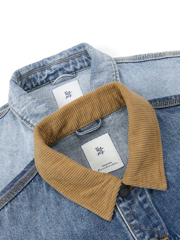 SIMWOOD, primăvară 2024, noi jachete supradimensionate din denim, bărbați, 15,02 oz, grele, 100% bumbac, spălate, din material vintage