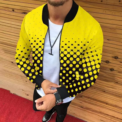 Jachetă cu guler de baseball pentru bărbați haine de primăvară pentru bărbați noi Jachete bomber cu imprimeu cu leu Îmbrăcăminte de exterior Chamarras Para Hombre 남성의류