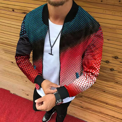 Jachetă cu guler de baseball pentru bărbați haine de primăvară pentru bărbați noi Jachete bomber cu imprimeu cu leu Îmbrăcăminte de exterior Chamarras Para Hombre 남성의류