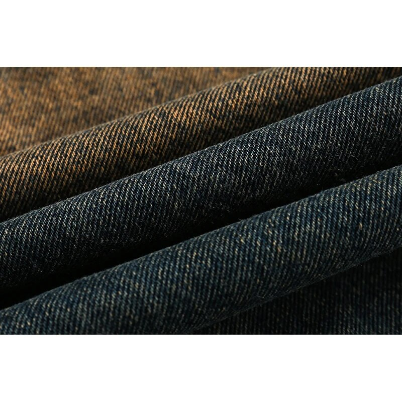 American Streetwear Distress Raw Edge Denim Jakna za muškarce Odjeća Harajuku Visokokvalitetni Trend Jastučići na ramenima Vintage Topovi