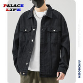 Muške jeans jakne Streetwear Hip Hop Bomber kaputi s izvezenim slovima Ženske Harajuku modne ležerne široke traper jakne Crnoplave