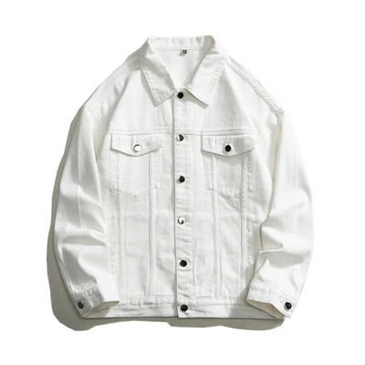 Muške jeans jakne Streetwear Hip Hop Bomber kaputi s izvezenim slovima Ženske Harajuku modne ležerne široke traper jakne Crnoplave