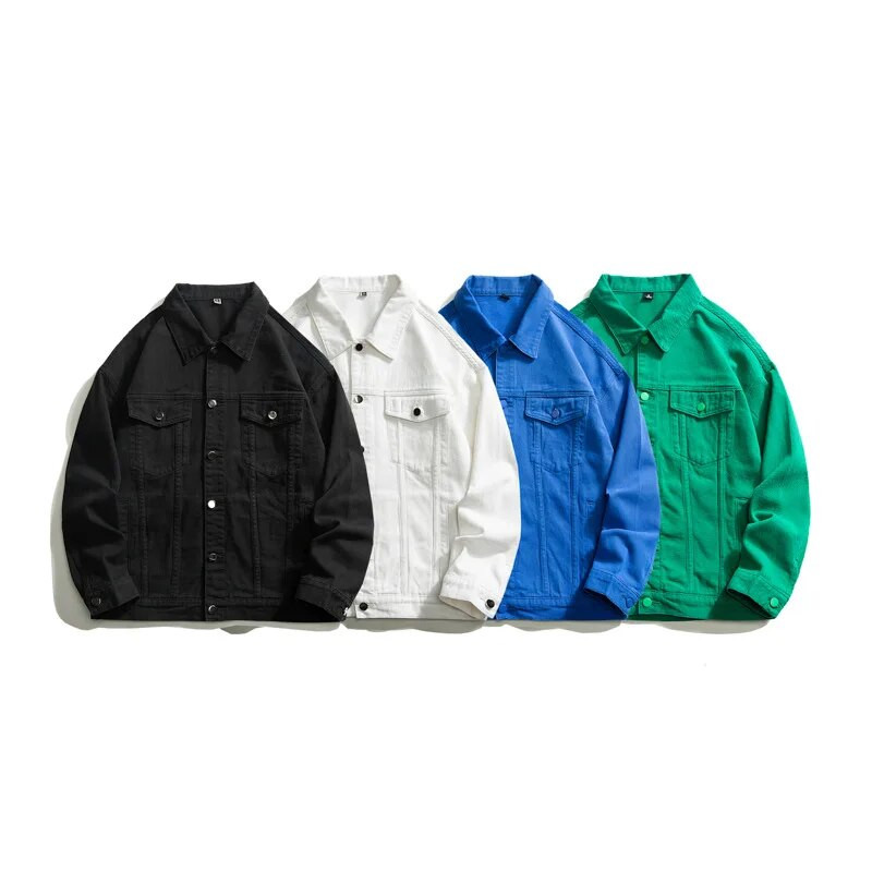 Muške jeans jakne Streetwear Hip Hop Bomber kaputi s izvezenim slovima Ženske Harajuku modne ležerne široke traper jakne Crnoplave