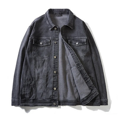 Cămașă din denim extra mare Bărbați Plus Size 7XL 8XL Jachetă albastră clasică Primăvara toamnă Moda oversize masculin Haine de marcă de înaltă calitate