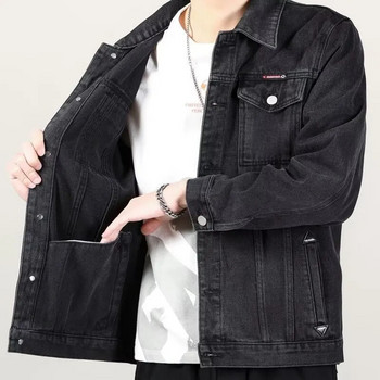 Streetwear Мъжки якета и палта Дънково карго яке 2023 Модно мъжко горно облекло Мъжко мъжко гащеризон Бомбер яке