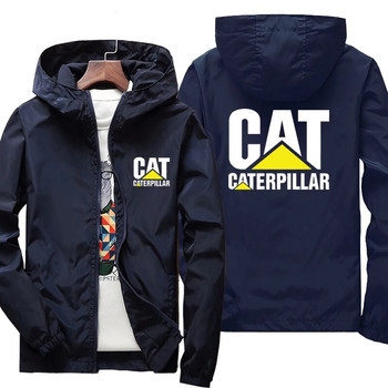 2023 Νέο ανοιξιάτικο φθινόπωρο ανδρικό λογότυπο CAT μπουφάν με κουκούλα Casual παλτό ανδρικό φερμουάρ Μόδα αντιανεμικό μακρυμάνικο μπουφάν εξωτερικού χώρου