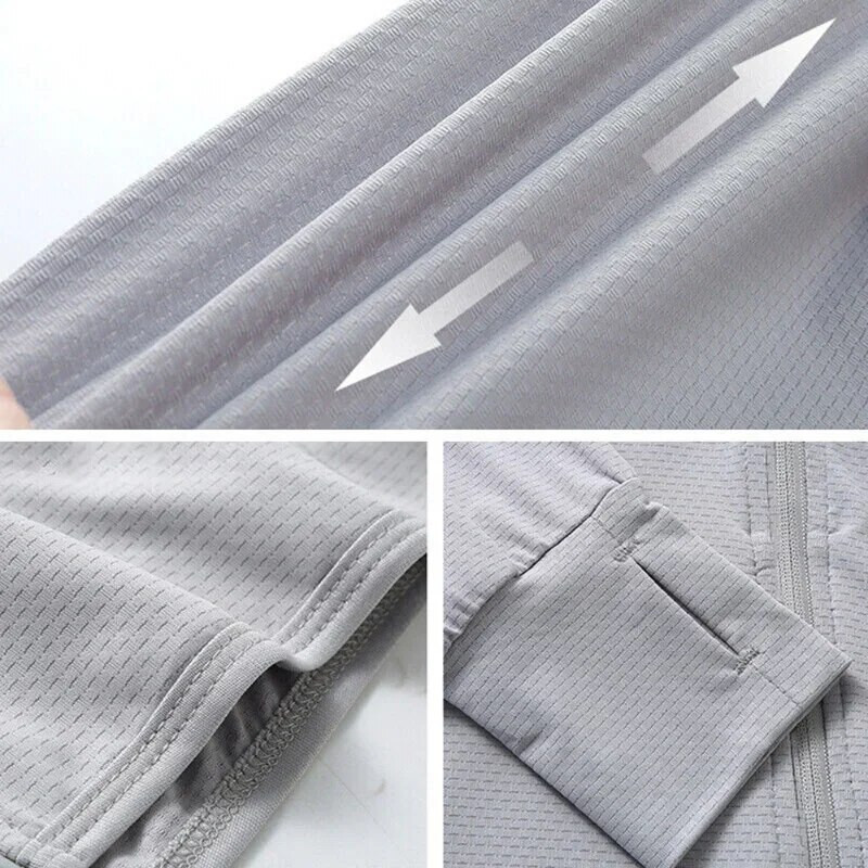 Ljetne UPF 50+ UV kaputi za zaštitu od sunca Muškarci Tanka, mekana prozračna jakna koja se brzo suši, Duksevi s kapuljačom za ribolov na otvorenom