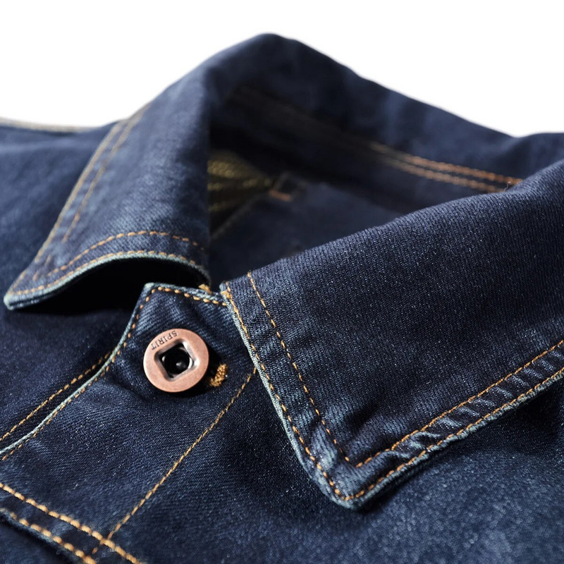 Jachetă de denim de toamnă, marcă de modă pentru bărbați, brodata europeană și americană, jachetă de denim de stradă, tactică, largi, jachete de lucru mari