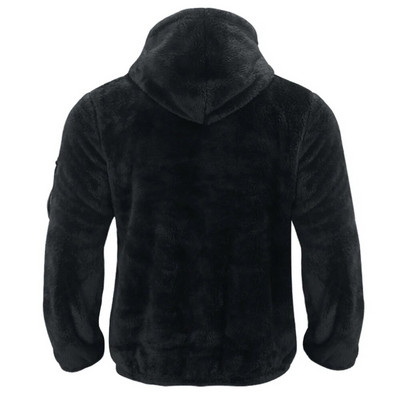 Зимно палто Горно облекло Едноцветно термо двустранно велур Ежедневно поларено работно яке с качулка Достъпно чисто ново