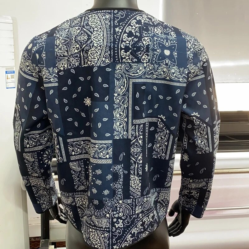 Férfi Bandana dzseki Utcai viselet Hip Hop divatos bomberkabát kültéri laza könnyű széldzseki cipzáras hosszú ujjú baseball felsők