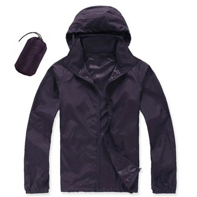 Bărbați, femei, jachetă cu uscare rapidă, unisex, impermeabilă, impermeabilă, în aer liber, drumeții, ciclism, cu protecție solară, haină ultra-ușoară, rezistentă la ploaie