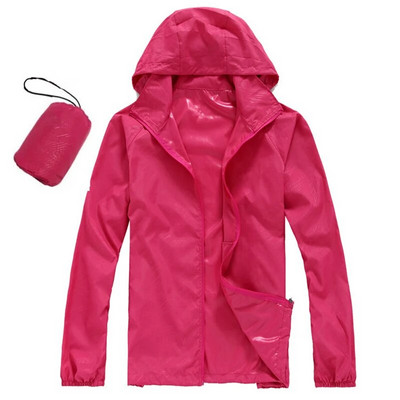 Bărbați, femei, jachetă cu uscare rapidă, unisex, impermeabilă, impermeabilă, în aer liber, drumeții, ciclism, cu protecție solară, haină ultra-ușoară, rezistentă la ploaie
