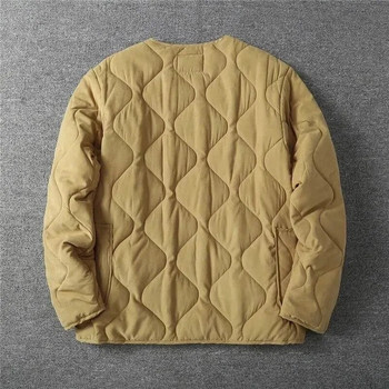 Зимно ватирано яке Мъжко зимно Amekaji Vintage Cotton Padded Coat M65 Liner Lightweight Casual Loose Outwear Military Style
