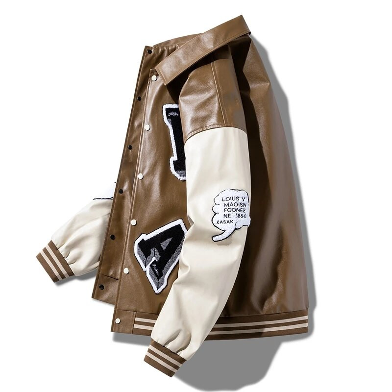 Αδιάβροχα ανδρικά ρούχα Χαλαρή εφαρμογή Ανδρικά ρούχα Ανδρικά ελαφριά μπουφάν για μπέιζμπολ Casual δερμάτινο μπουφάν