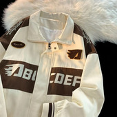 American Vintage trkaća jakna Muška biciklistička jakna na rever Ženska BF sveučilišna jakna s slovnim pismom Oversize High Street Vibe Baseball uniforma