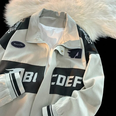 American Vintage trkaća jakna Muška biciklistička jakna na rever Ženska BF sveučilišna jakna s slovnim pismom Oversize High Street Vibe Baseball uniforma