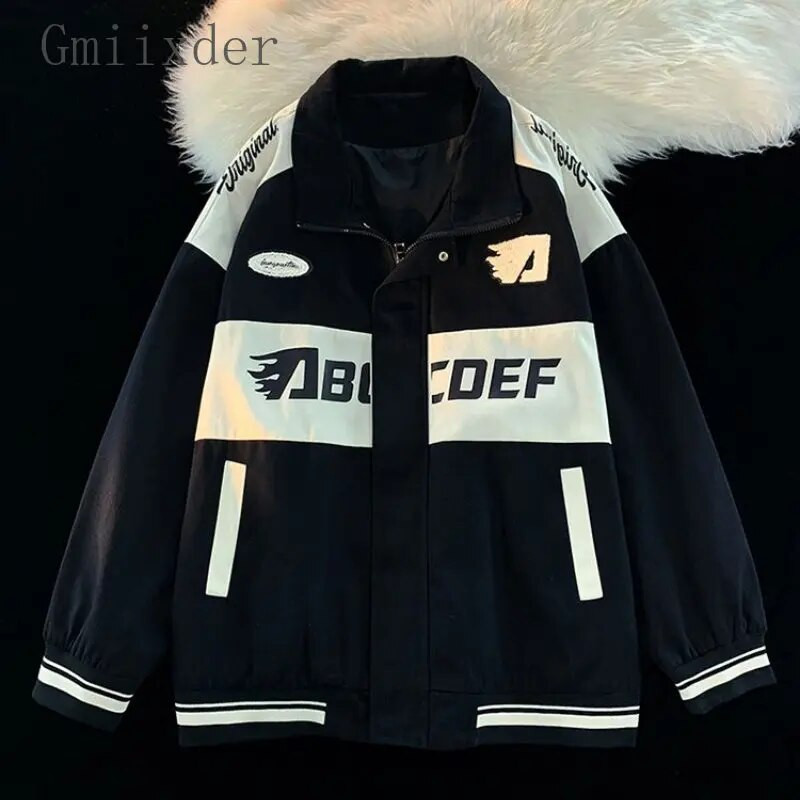 American Vintage trkaća jakna Muška biciklistička jakna na rever Ženska BF sveučilišna jakna s slovnim pismom Oversize High Street Vibe Baseball uniforma