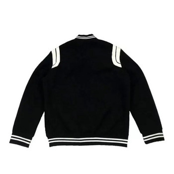 Винтидж университетски якета Мъжки класически бейзболни униформи Есенни якета Улично облекло Черно бяло Дамско бомбардировъчно палто Модно мъжко облекло