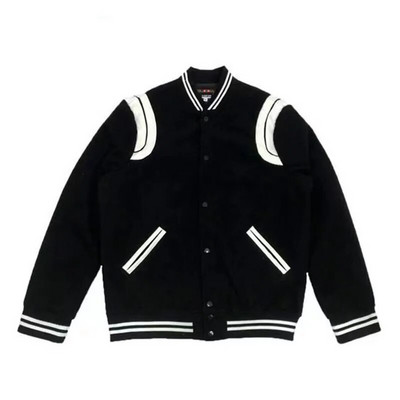 Vintage Varsity Striukės Vyriškos Klasikinės Beisbolo Uniformos Atumn Striukės Gatvės Apranga Juoda Balta Moteriški Bomber Coat Madingi Vyriški drabužiai