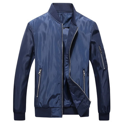 Jachetă casual pentru bărbați 2024, la modă solidă, subțire, pardesiu, primăvară, toamnă, baseball, în aer liber, M-7XL