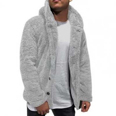 Iarnă Călduță Bărbați Gros Hanorace Topuri Fleece Fleece Jachetă cu Glugă Haina Îmbrăcăminte exterioară Cardigane cu mânecă lungă Haina Hanorace 2021