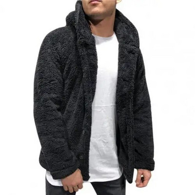 Iarnă Călduță Bărbați Gros Hanorace Topuri Fleece Fleece Jachetă cu Glugă Haina Îmbrăcăminte exterioară Cardigane cu mânecă lungă Haina Hanorace 2021