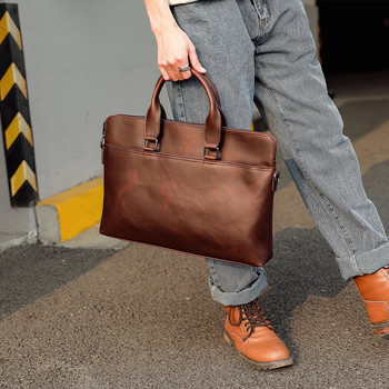 Νέα κορεάτικη τσάντα ώμου Χαρτοφύλακας ρετρό ανδρική τσάντα γραφείου ανδρική επαγγελματική τσάντα
