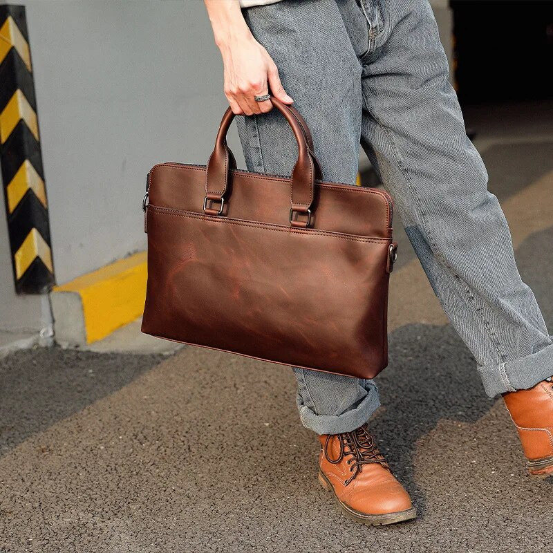 Νέα κορεάτικη τσάντα ώμου Χαρτοφύλακας ρετρό ανδρική τσάντα γραφείου ανδρική επαγγελματική τσάντα