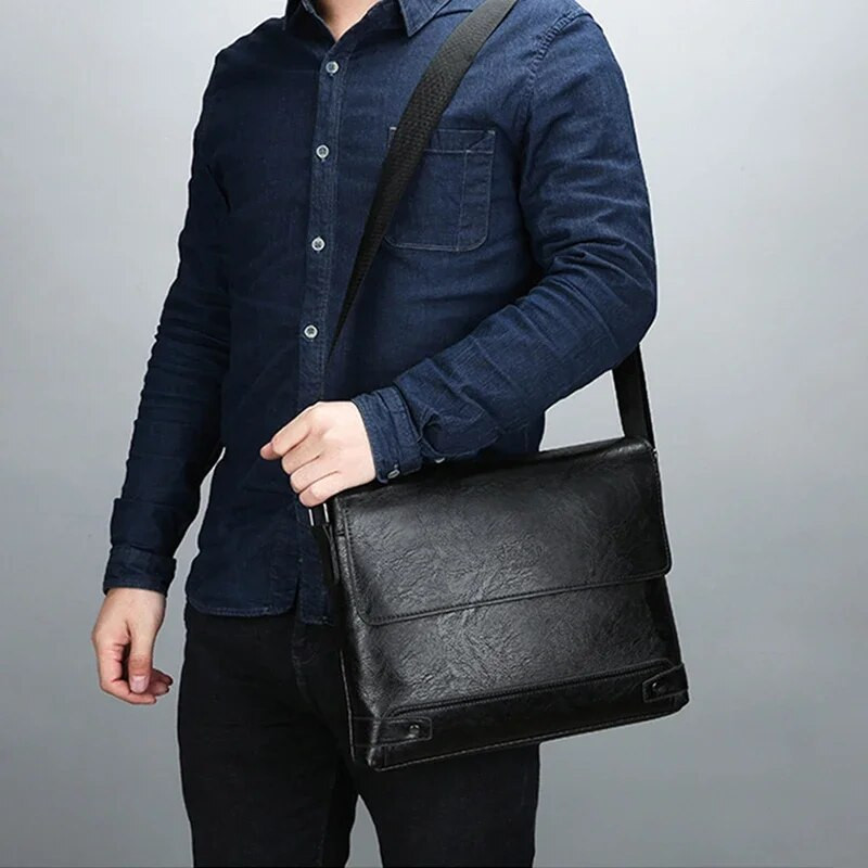 Χαρτοφύλακας για άνδρες PU Δερμάτινη Tote Boston Commuting Laptop Shoulder Executive Business Work Messenger Crossbody Side Designer Bag