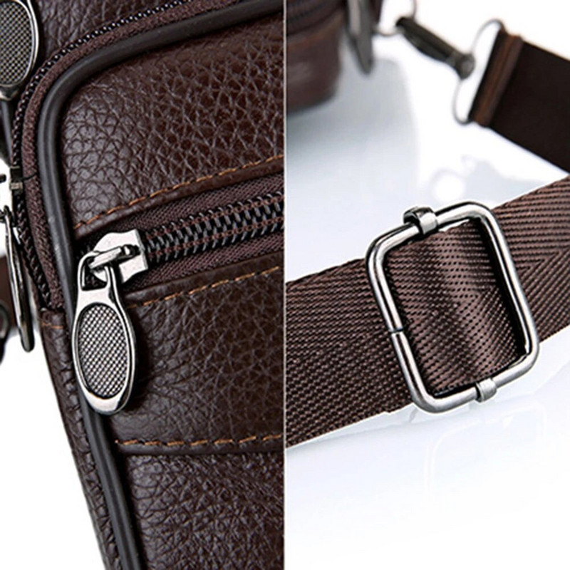 Vyriški natūralios odos kryžminiai pečių krepšiai Aukštos kokybės mados verslo vyro žinutės nešiojamas krūtinės krepšys odiniai krepšiai „Fanny Pack“