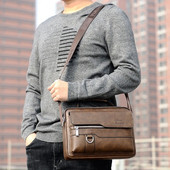Geantă de umăr pentru bărbați Servietă Poșetă din piele Geantă de mână încrucișată Sling Messenger Bolsas Crossbody Patată Geanta laterală pentru telefon Geanta de mână pentru bărbați